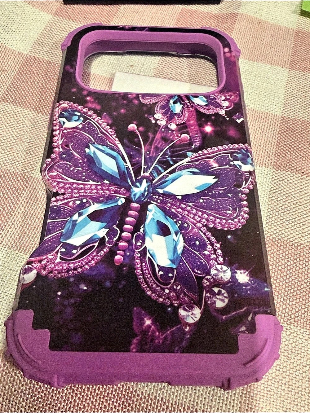 1pcs iPhone 17 Pro Max butterfly case Purple & Blue NWT